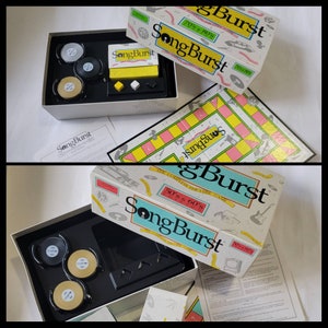 SongBurst 50&#39;s and 60&#39;s & 70&#39;s and 80&#39;s Complete The Song Lyric Card Board Gameboard game - gamer gift - 90s family games gift music gift