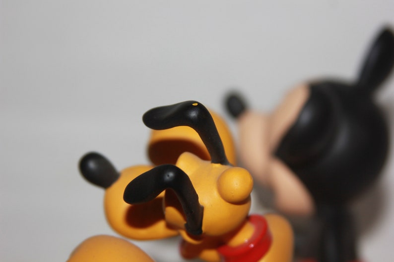 Vtg Disney Mickey Mouse And Pluto Figurine Figure Disney Collectible - Mickey and Pluto on Tree stump - Mickey mouse Collectible knick knack image 9