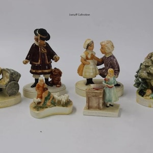 Vintage Sebastian Miniatures - set of 6 figurines - one signed