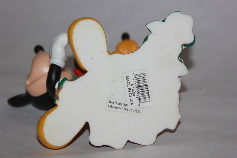 Vtg Disney Mickey Mouse And Pluto Figurine Figure Disney Collectible - Mickey and Pluto on Tree stump - Mickey mouse Collectible knick knack image 7