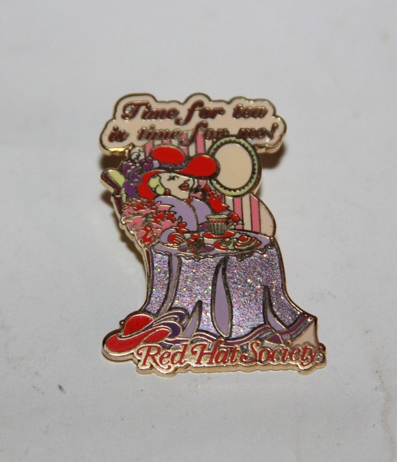 RED HAT SOCIETY Collectible Lapel Pin Take Time fo