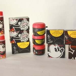 Lot Vtg Walt Disney Resorts Mickey Mouse Club 1955 Soap Cap Shampoo Conditioner Travel kit - Vtg Disney - Mickey Mouse Collectible gift Deco