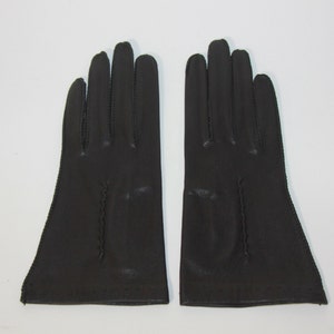 Vtg Ladies Womens Black gloves The Deerskin Trading Post Gloves Dress up gloves - Vtg Black Gloves Elegant Tea Party Wedding Vtg accessory