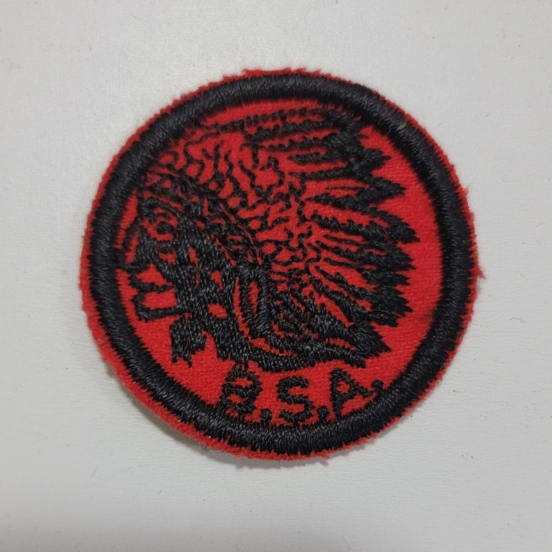 Vintage INDIAN PATROL Boy Scout Felt Patch BSA Shoulder Badge Red Black ...