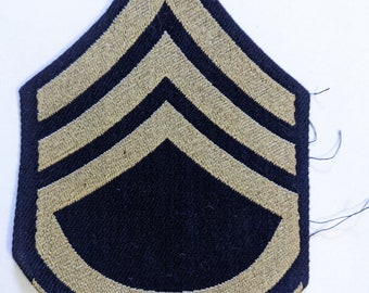 Vtg Korea War Era US Army Staff Sergeant stripes Enlisted Rank Patch Military Uniform Badge decor uniform Army patch gift WWII collectible