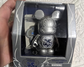 Disney Vinylmation D23 Expo Disney Store 25th Mickey Mouse Figurine & pin 2011 miniature Disney figurines Disney knicknack collectible gift