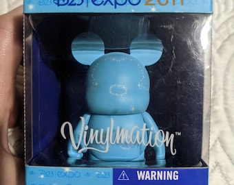 Disney 3" Vinylmation D23 Expo 2011 Blue Fantasia Mickey Mouse Sorcerer NIB Gift miniature Disney figurines Disney knicknack collectible