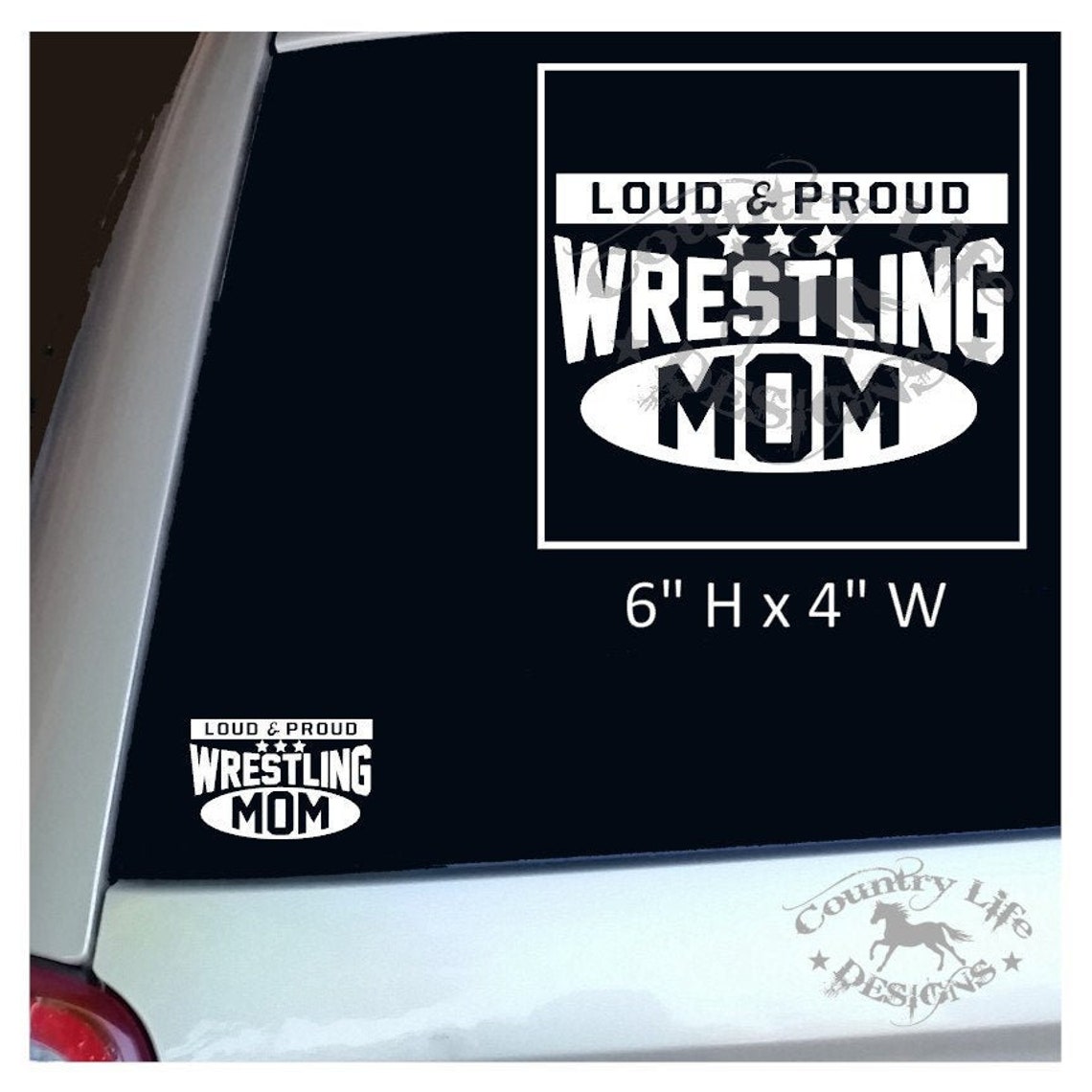 Loud & Proud Wrestling Mom Window Decal 6 Vinyl Bumper - Etsy