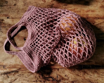 French Market Bag - crocheted - ecofriendly - sustainable - organic cotton - order your favourite colour!