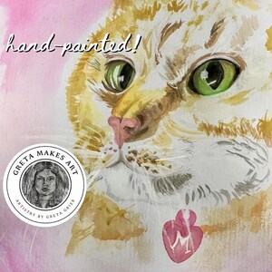 Custom Cat Watercolor Portrait