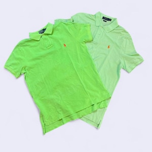 2 Green Polo Ralph Lauren size men Large polo shirt #preppy