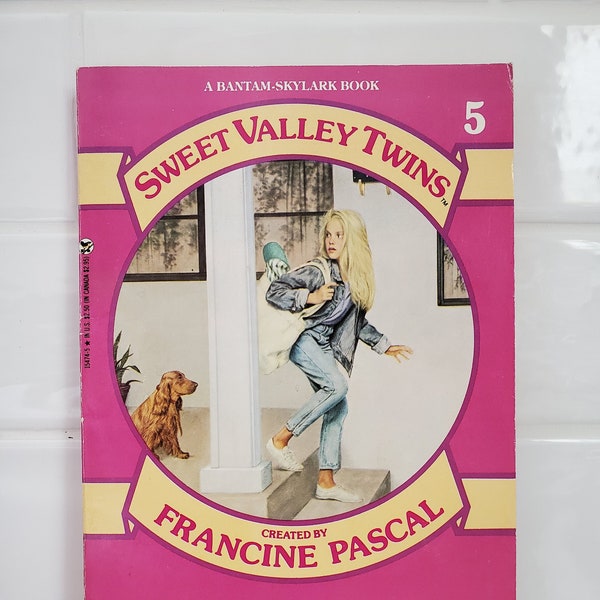 80's teen fiction Sweet Valley Twins, book 5 Sneaking out, bantam skylark Francine Pascal, 1980's young adult fiction chapter book series