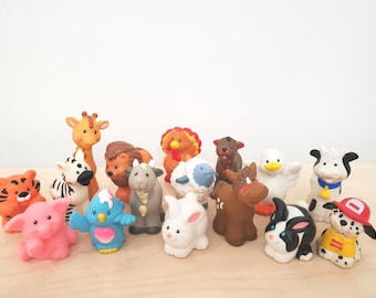 TÚ ELIGES Fisher Price Little People Animales de granja de primavera: potro, caballo, cerdo, cabra, conejo, vaca, oveja y pollo (MarchFarm)