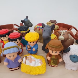 YOU CHOOSE Little People Nativity Replacements Lot! Christmas Manger Baby Jesus, Joseph, Mary, Wisemen, Shepherd, Angel, Camel, Donkey, Cart