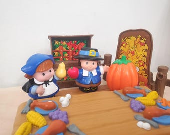 Vintage K's Collection Set of 4 Thanksgiving Figurines and A