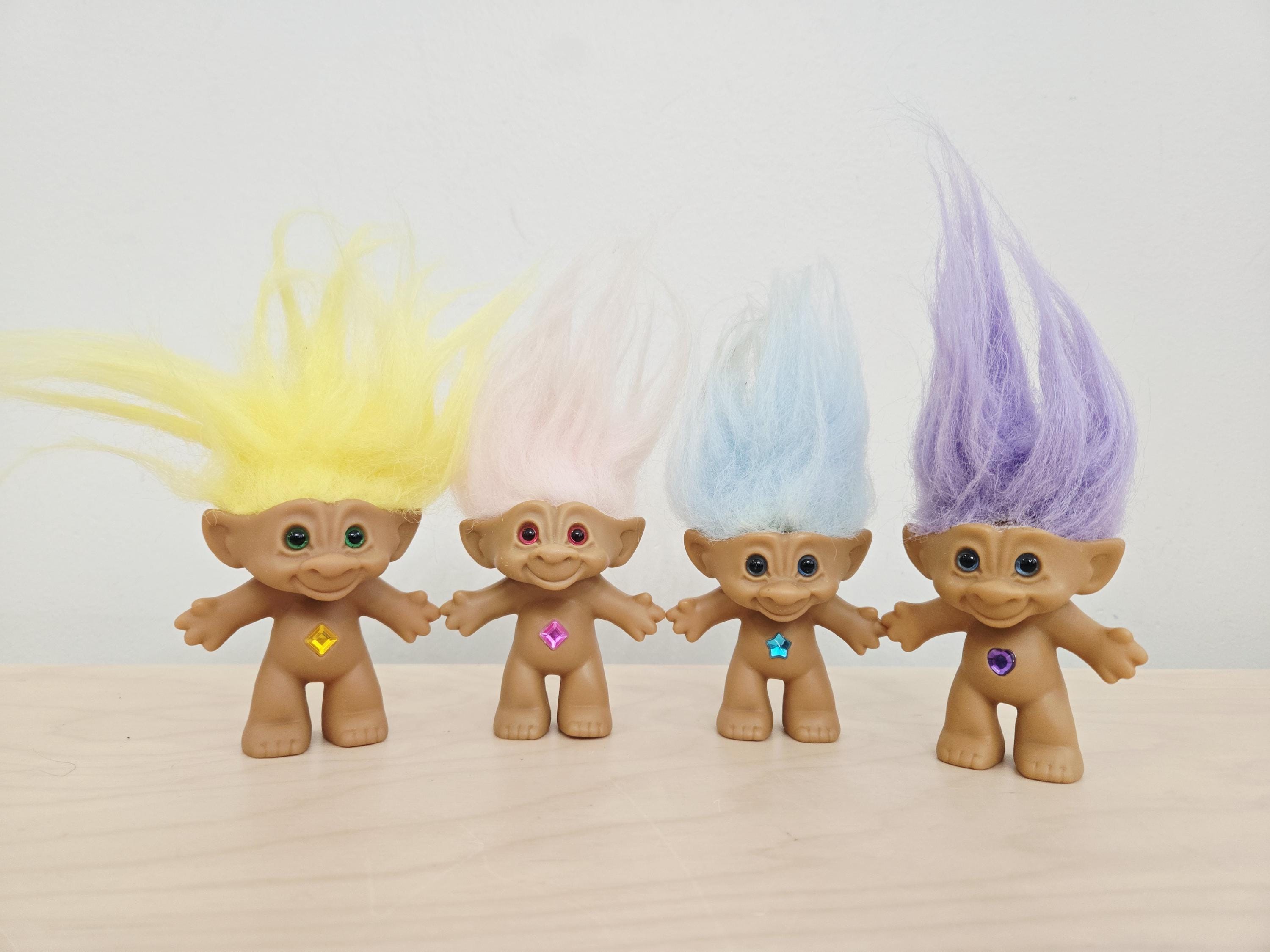 BOKIGIRL1 BOZILLA Trolls 金髪 Vintage Treasure Trolls, Wish Stone Gem Belly, Troll Dolls