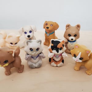 YOU CHOOSE Littlest Pet Shop LPS Kenner 90s Dog Cat Figures Toys, Original Collie, Golden, Splash Happy, Calico Kitten