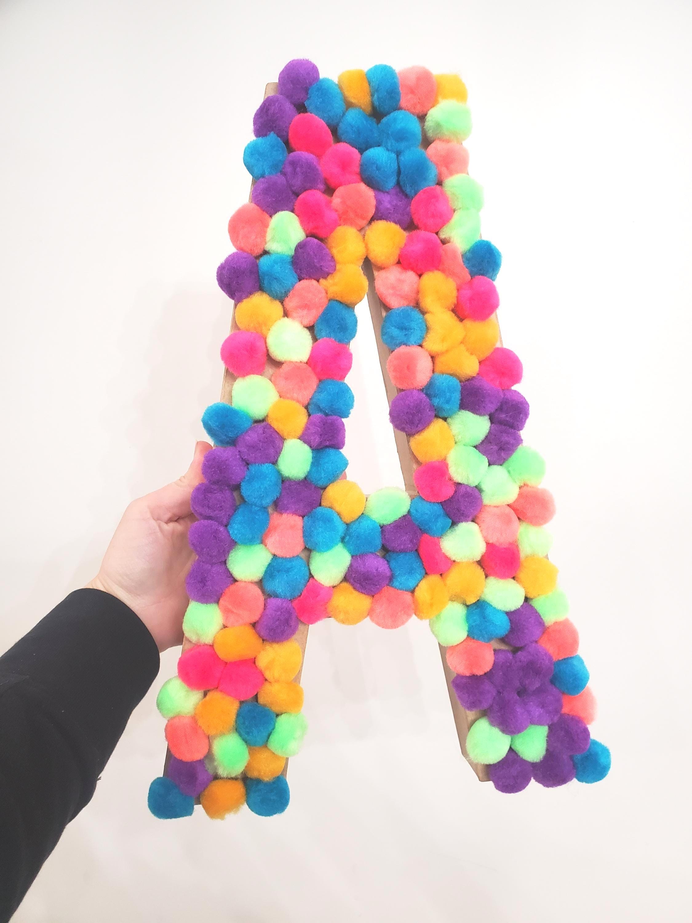 Pom Pom Letter Craft For Children and Adults