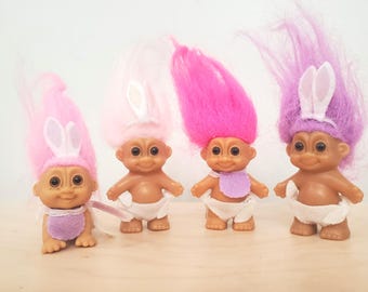 Vintage trollenpoppen - Russ Trolls - YOU CHOOSE - Easter Babies
