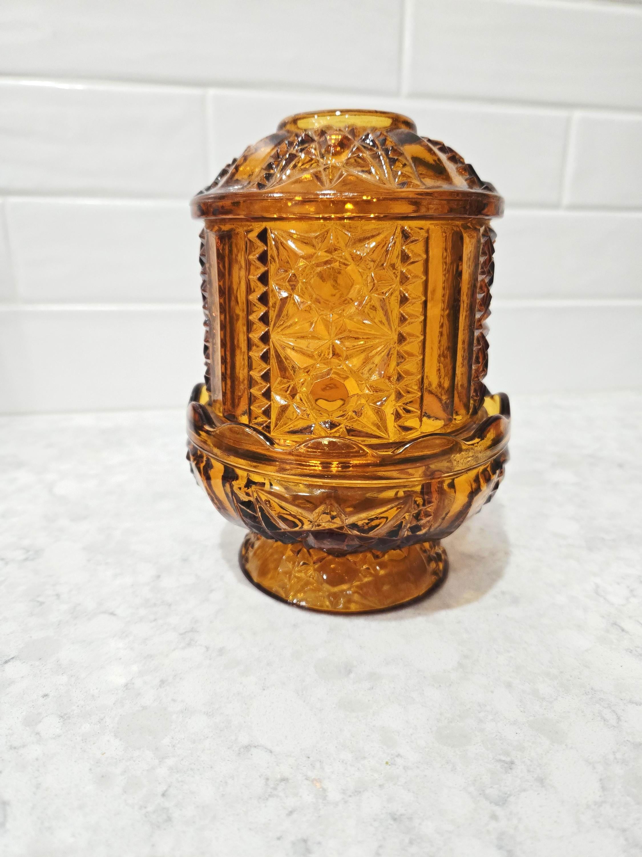Vintage Fairy Indiana Glass Lamp - Etsy