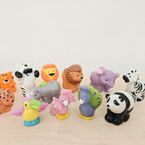 Fisher Price Little People Zoo Animals YOU CHOOSE Safari Animal Figures Elephant Zebra Panda Rhino Toucan Peacock Replacement MZ
