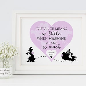 Personalised Map Print - Map Wall Art - Moving Away Gift - Leaving Home Gift - New Home Print - Long Distance Relationship Gift (UNFRAMED)