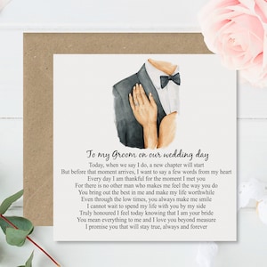 To My Groom Card - Husband To Be Card - Husband on Our Wedding Day Card  - Future Husband Card