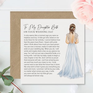 Personalised Daughter Wedding Card - To My / Our Daughter on Your Wedding Day
