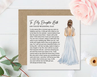 Personalised Daughter Wedding Card - To My / Our Daughter on Your Wedding Day