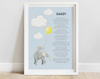 Fathers Day Print A4 Daddy Dad Poem Unborn Baby Pregnancy Bump Baby ...