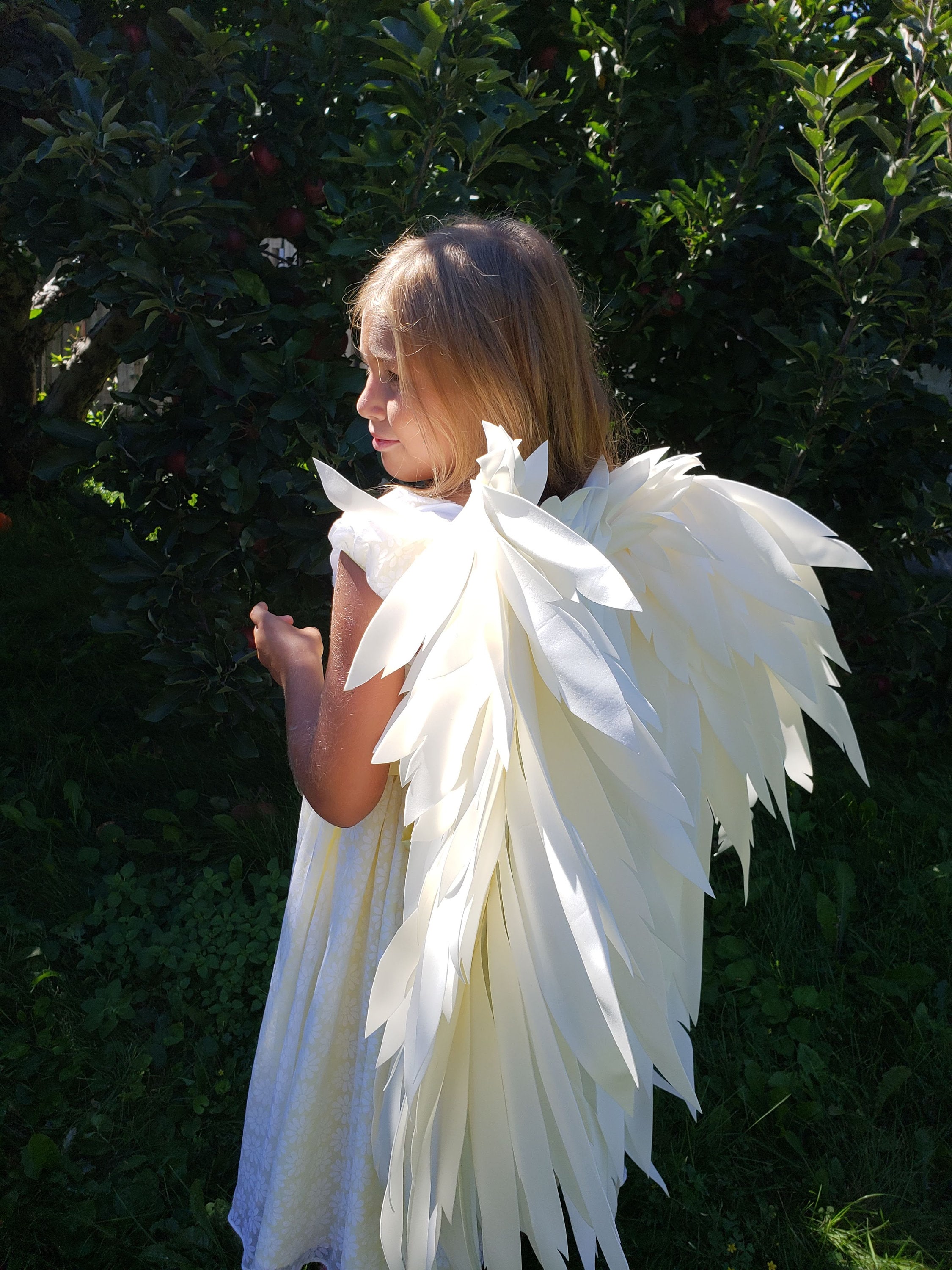 Feather Angel Wings Cosplay Christmas Costume Fairy Fancy Dress Up Kids