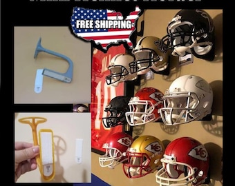Mini Football Helmet Wall Hanger Mount
