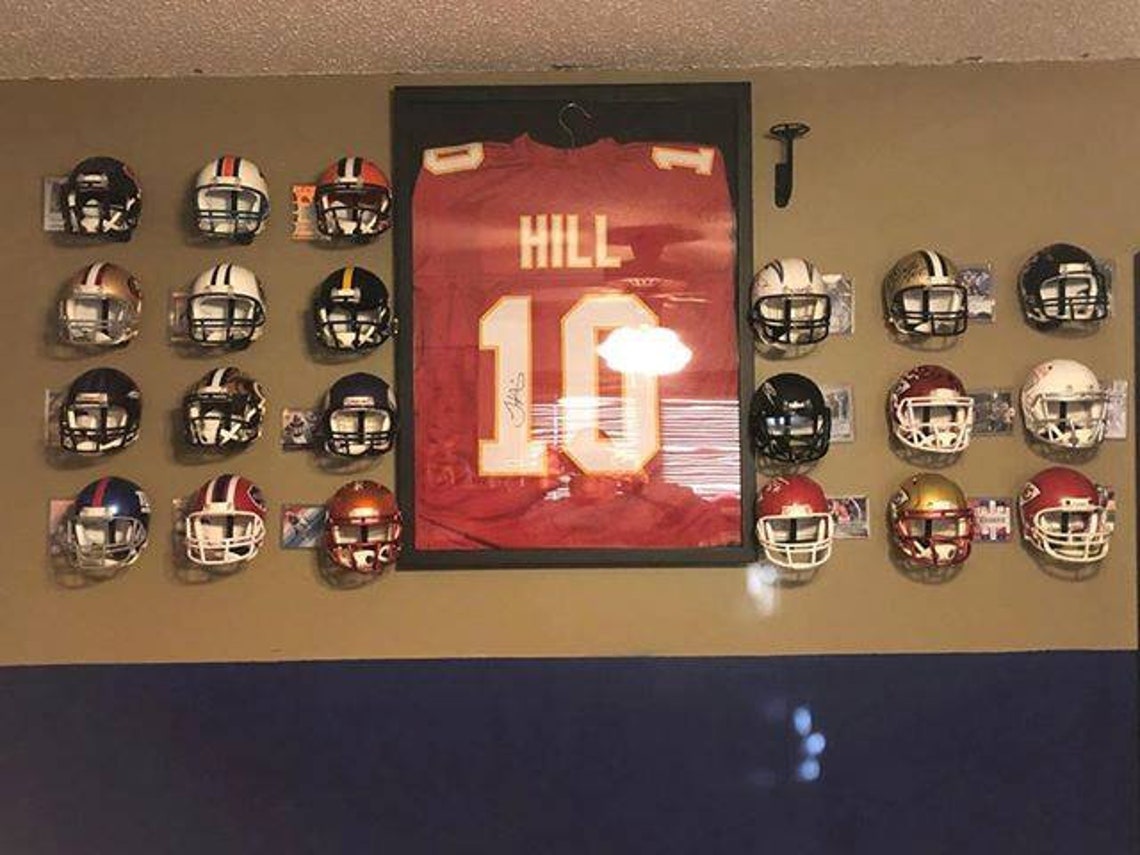 Mini Football Helmet Wall Hanger Mount Etsy