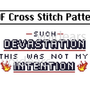 FFXIV Funny Cross Stitch Pattern - Such Devastation