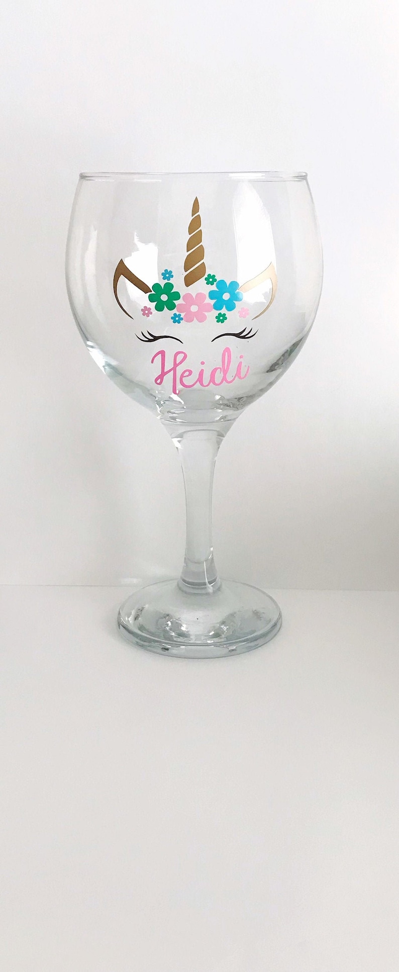 Personalised Unicorn Gin Glass