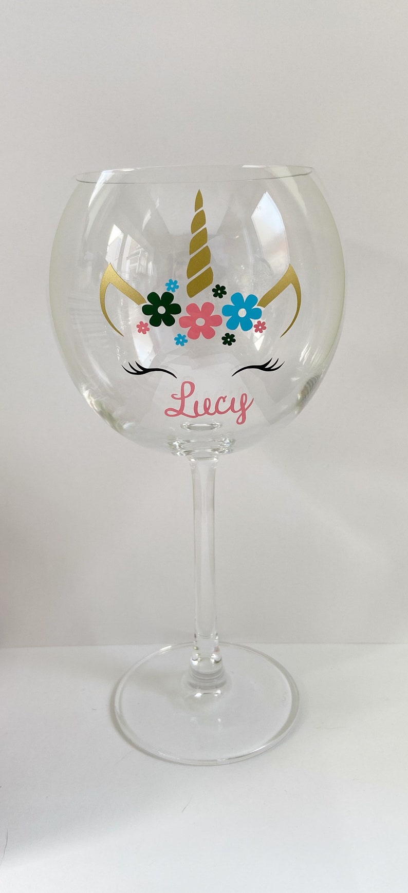 Unicorn gin glass / christmas / birthday / gift / prosecco / Etsy