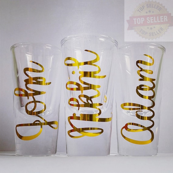 Personalised shot glass name tall glass shot glass 25ml any Etsy