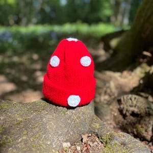 Toadstool Handmade Knitted Hat