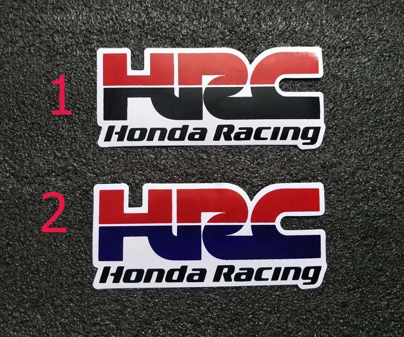 Sticker Hrc Honda Racing Die Cut Vinyl Decal Logo Sport Etsy