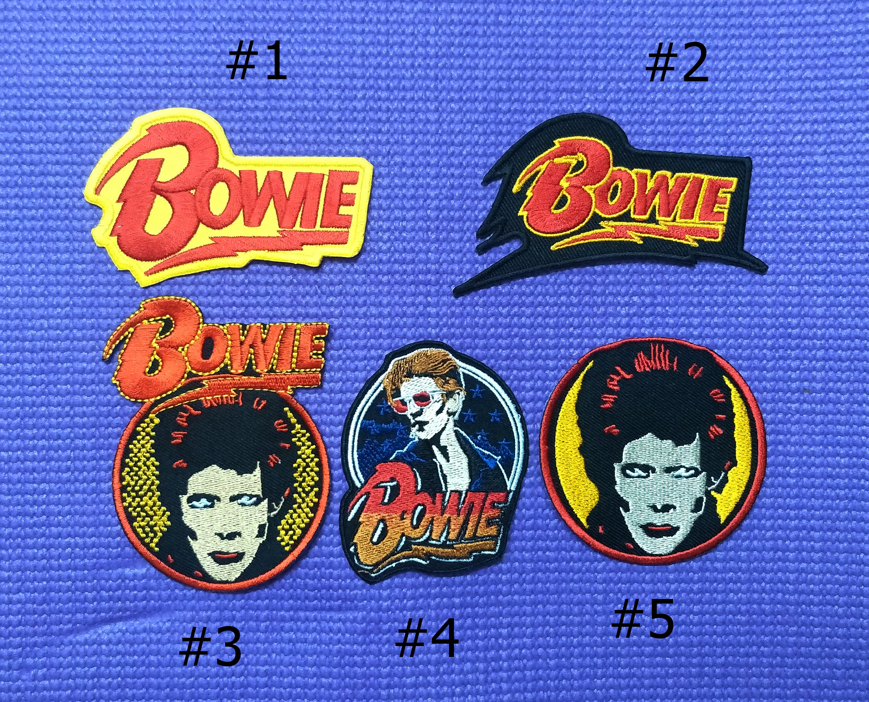4/" Iron-on Rock Music Band Embroidered Bowie patches David Bowie PATCH