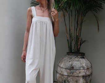 Linen wide leg jumpsuit