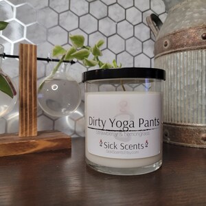 bridesmaid gift, bachelorette gift, gift for her, bridal gift, handmade candle, bridal party gift, wedding party gift, dirty yoga pants