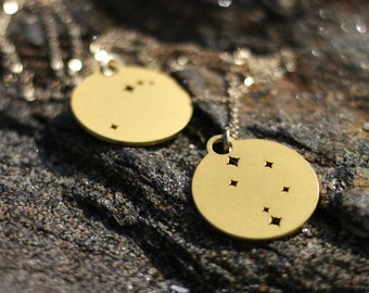 Zodiac Constellation Necklace, Astrology Necklaces, Custom Birthday Necklaces, Gifts for Her, Birthday Gifts, Gold Necklaces