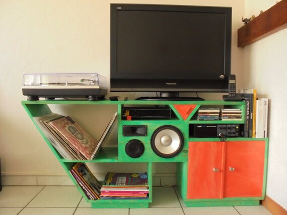 Tv Unit With Speakers Etsy