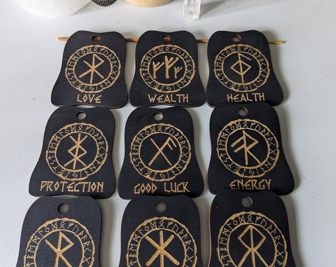 Protection Runes Hanging Ornaments Viking Christmas Ornament - Etsy UK
