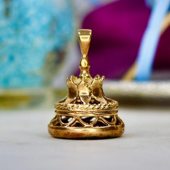 Vintage onyx fob 9ct - Gem