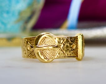 Heavyweight Buckle Ring in 9ct Gold