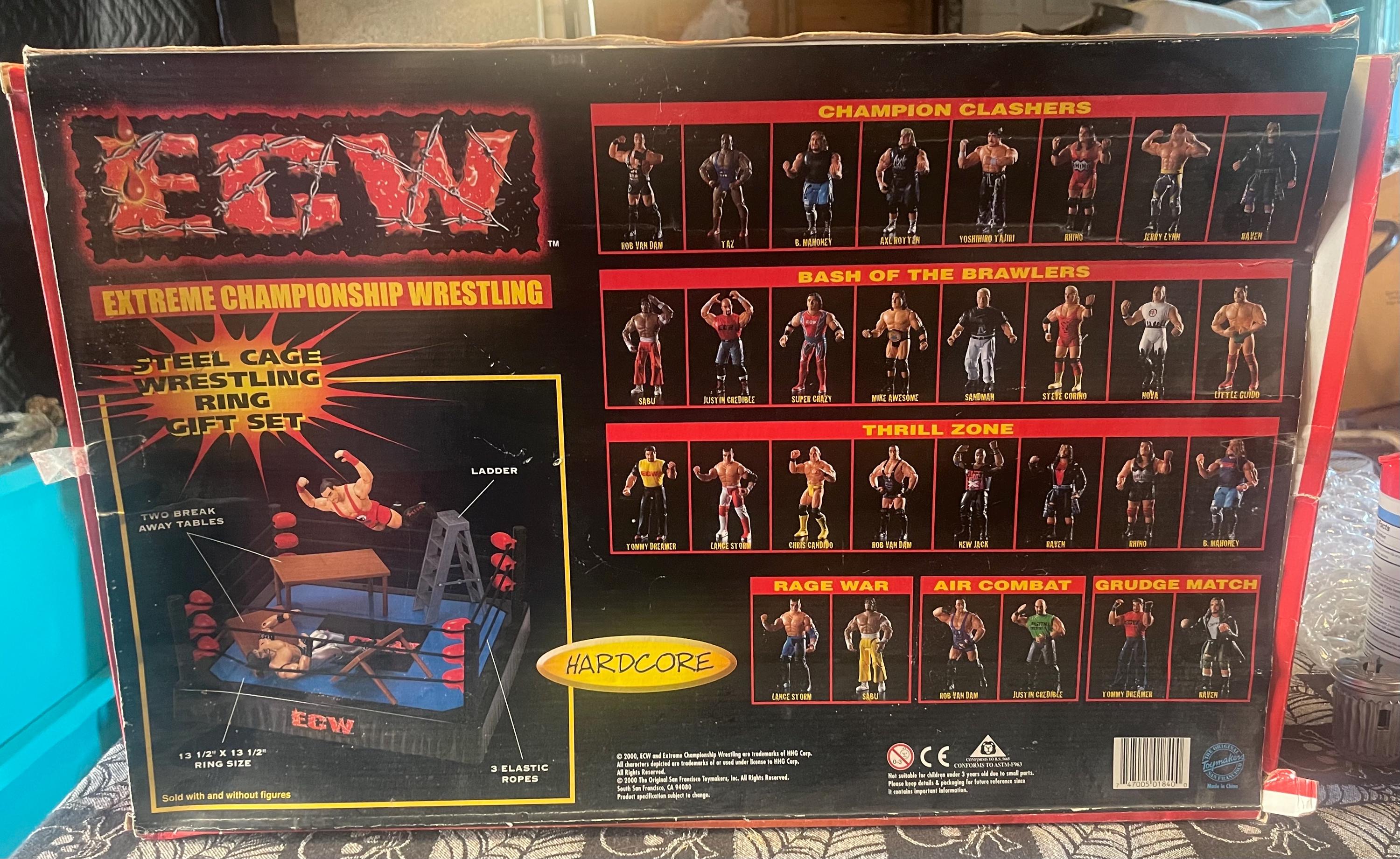 ECW Wrestling Ring Gift Set – Complete W/figures, Original Box