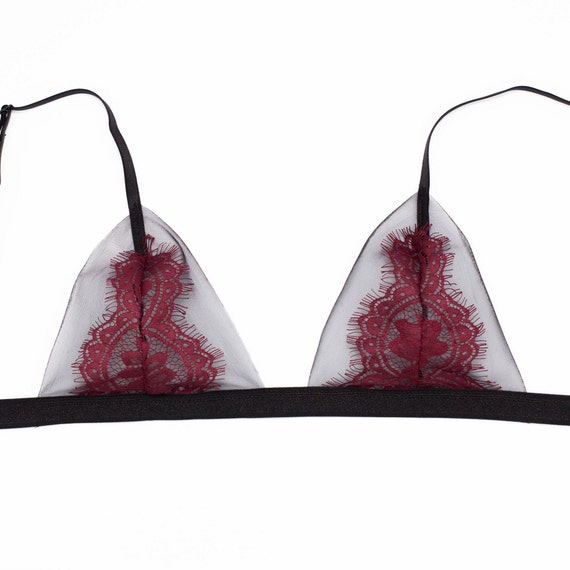 maroon bralette
