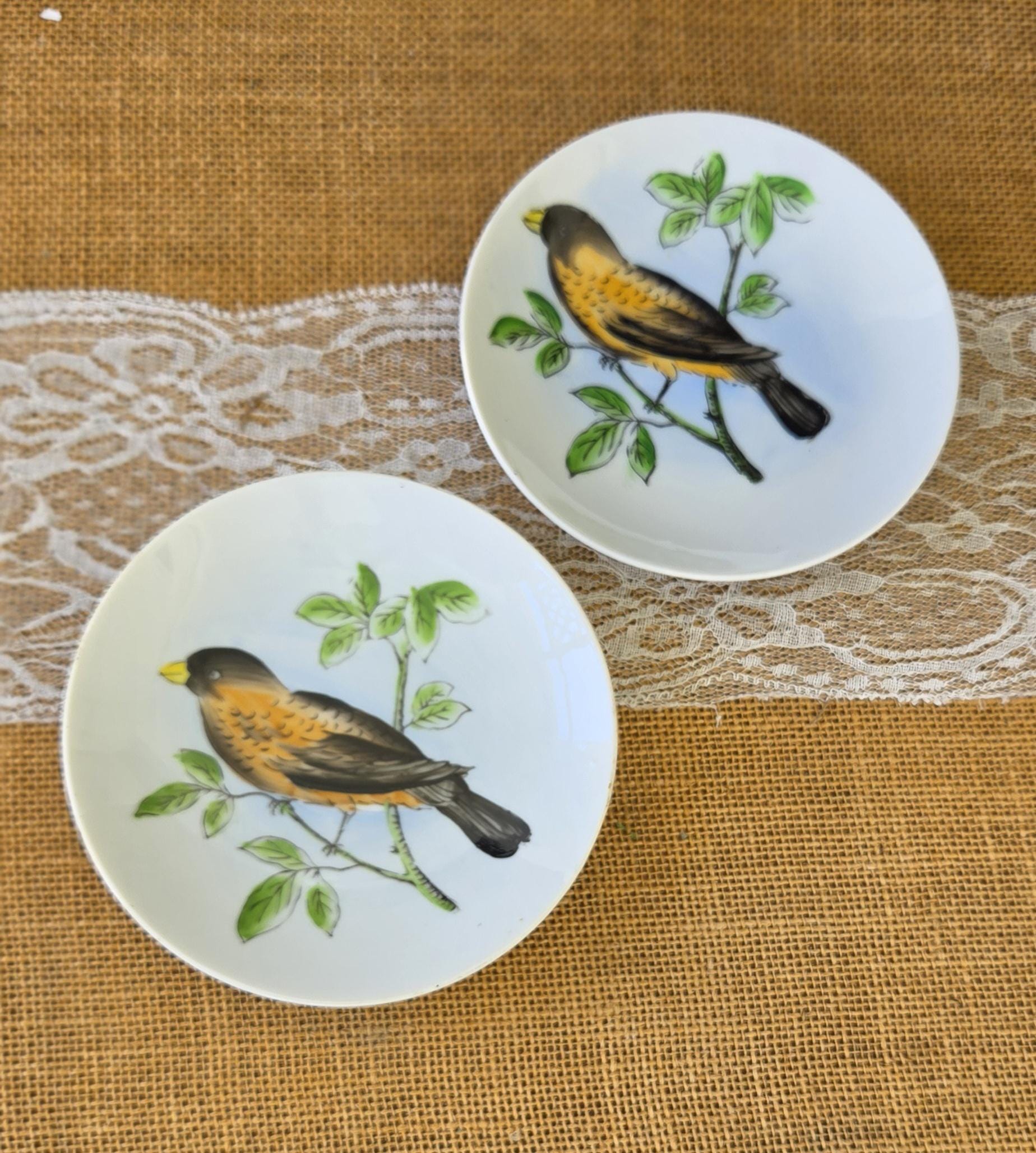 Japanese Porcelain Wall Plate Birds - Etsy